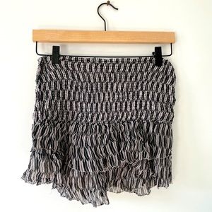 Isabel Marant Silk Bohemian Pull-on Mini Skirt with ruched accent size small